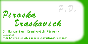 piroska draskovich business card